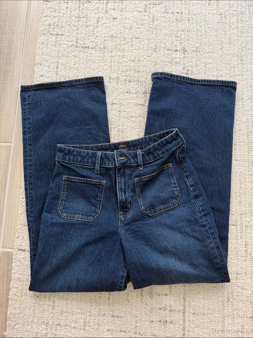 J. Crew Dark Wash Wide Leg Jeans